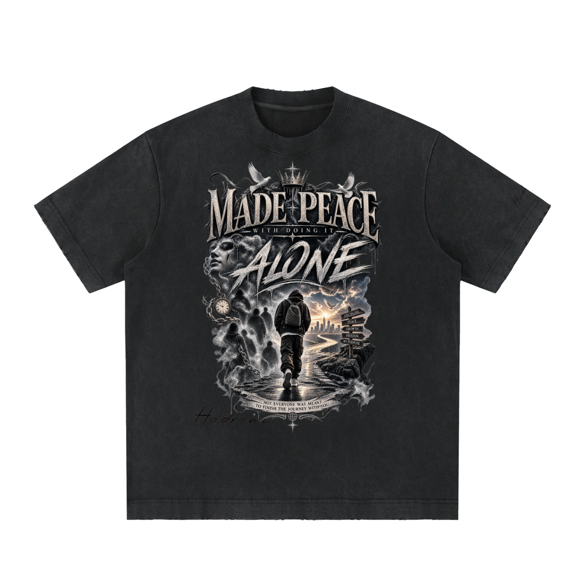 Lonely  Vintage Washed Frayed T-Shirt