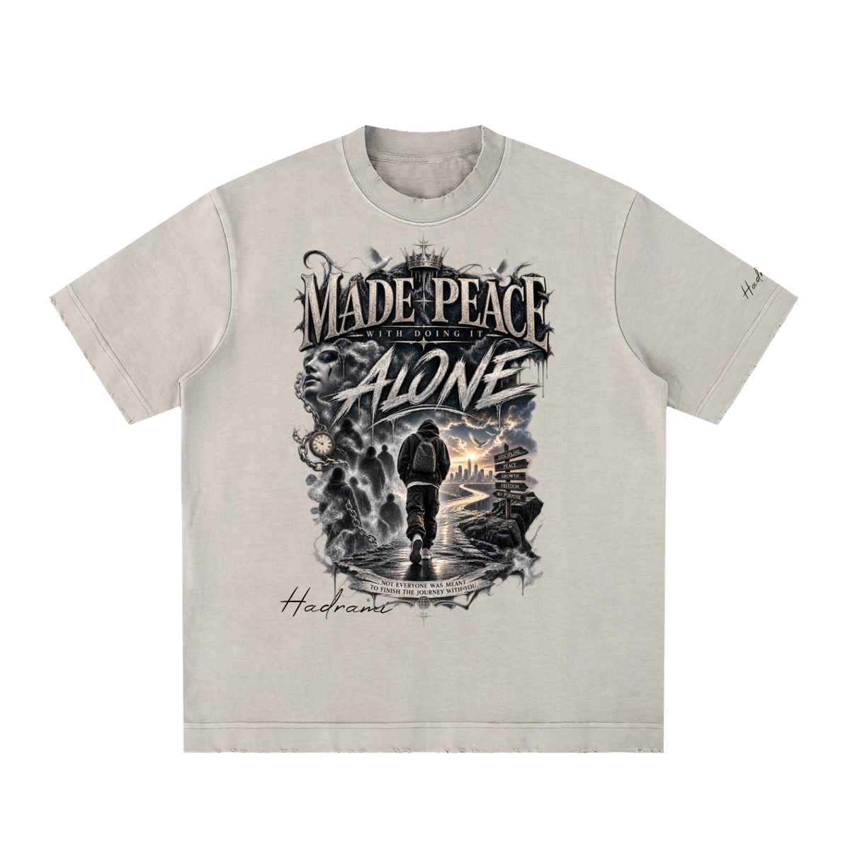 Lonely  Vintage Washed Frayed T-Shirt
